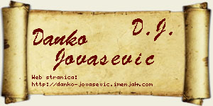 Danko Jovašević vizit kartica